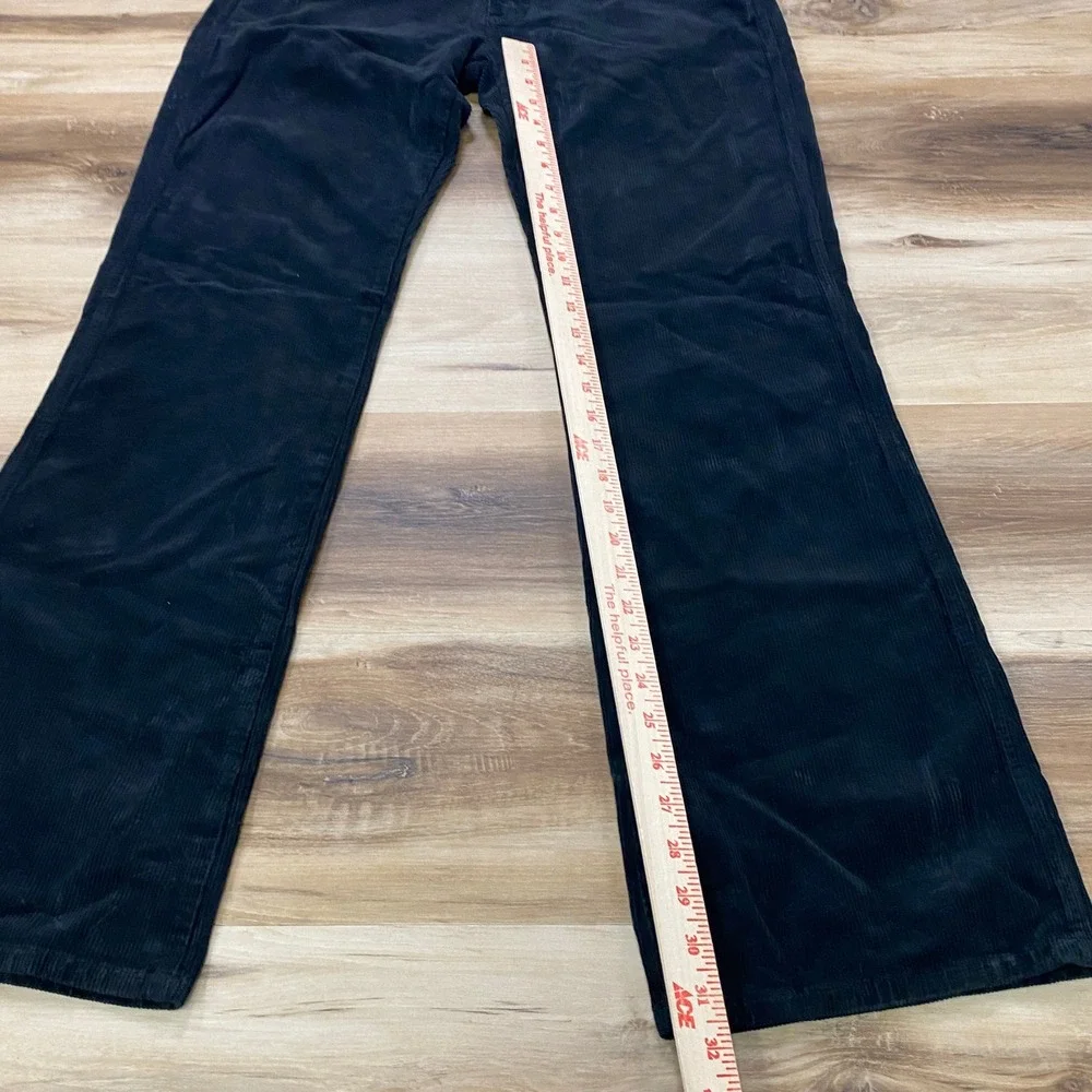 J.Crew Bootcut 11 Wale Corduroy Jeans 30x32 5-Pocket Cotton Black $178 CN535